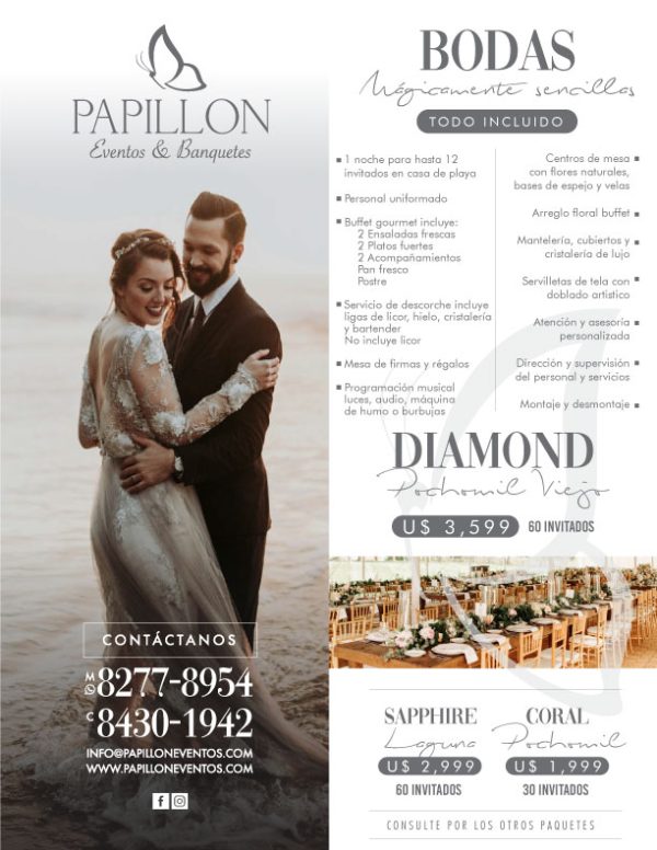 Boda Diamond - Papillon Eventos y Banquetes