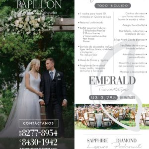 Boda Emerald - Papillon Eventos y Banquetes