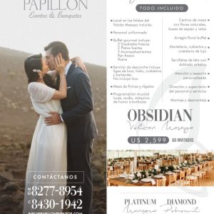 Boda Obsidian - Papillon Eventos y Banquetes