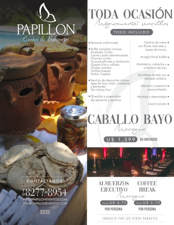 Caballo Bayo - Eventos Empresariales - Papillon Eventos y Banquetes